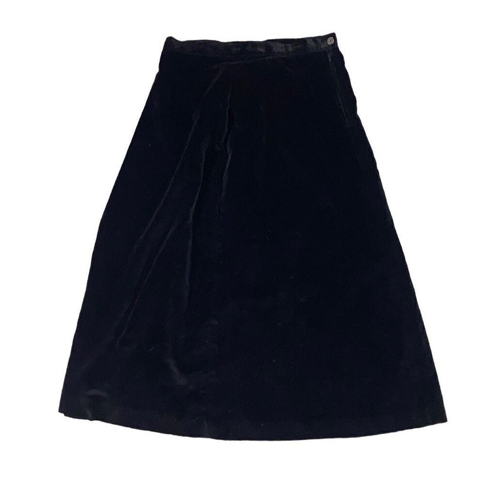 Vintage 60s 70s Marguerite Rubel San Francisco Size 6 Black MIDI Skirt Formal